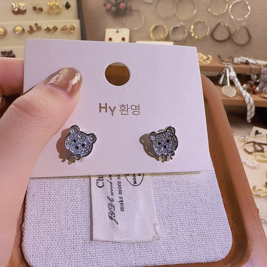 仿珍珠铜合金925银耳钉