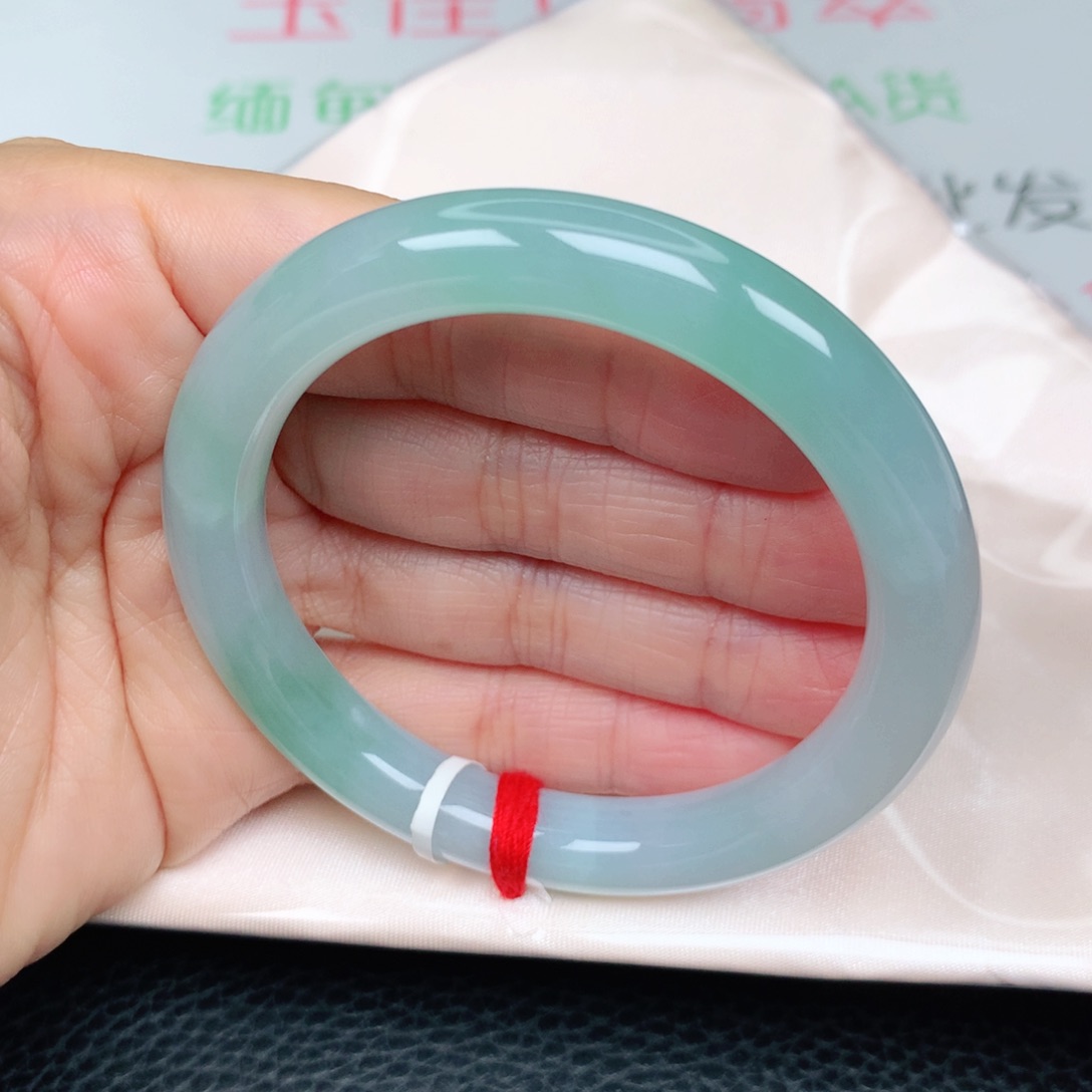 未镶嵌手镯（圆镯）翡翠甜绿新品7