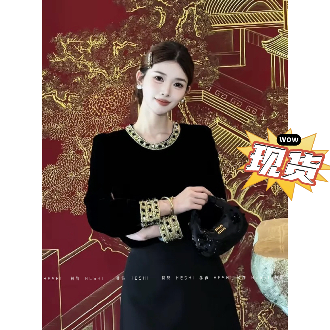 现货【嘎嘎】胖MM2025冬季新款大码微胖显瘦遮肉高级感气质丝绒上衣