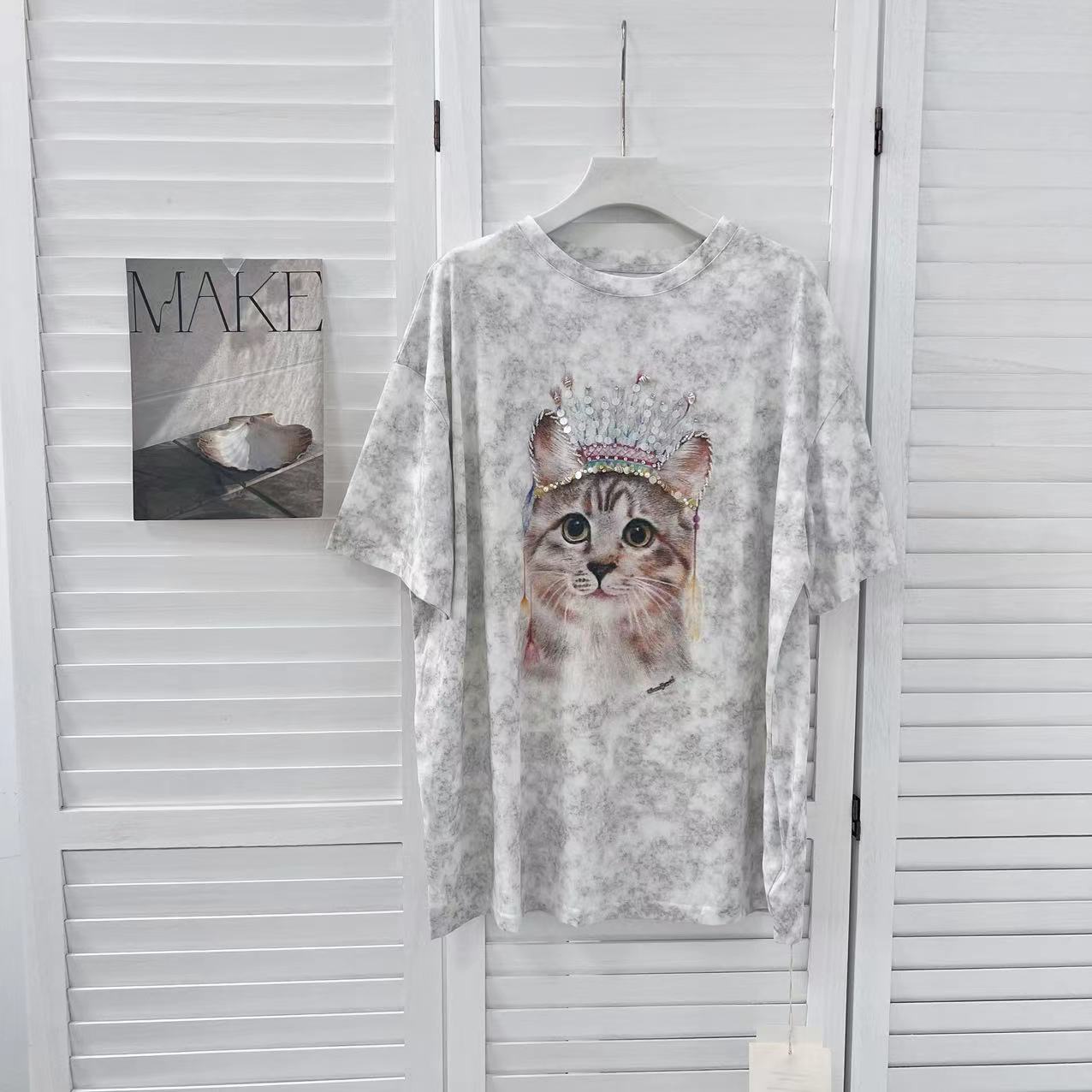 女夏季新款时尚重工宽松大T亲子B3201