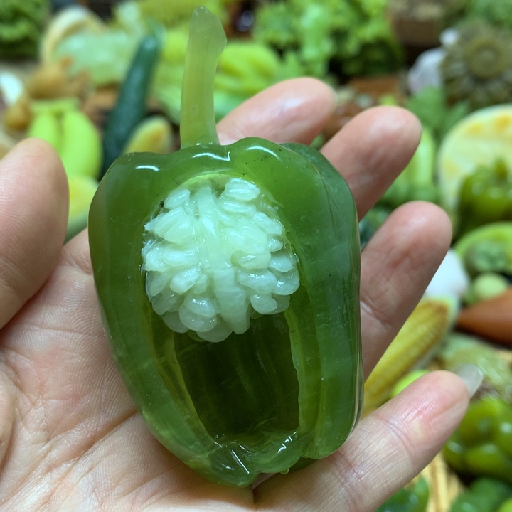 未镶嵌蛇纹石玉手把