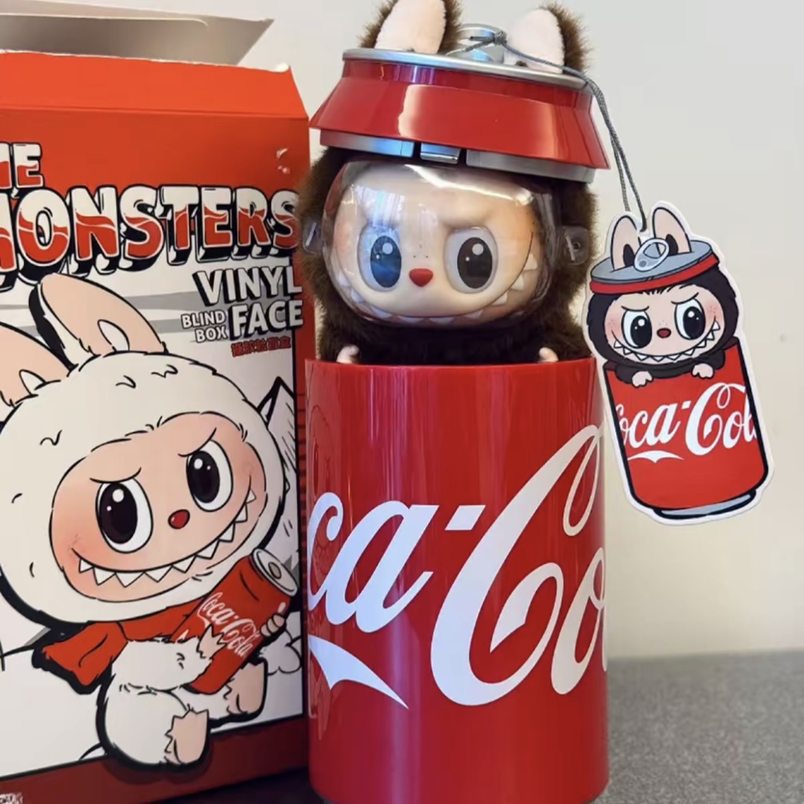 【现货现发】可乐系列搪胶脸毛绒公仔潮玩可作送朋友