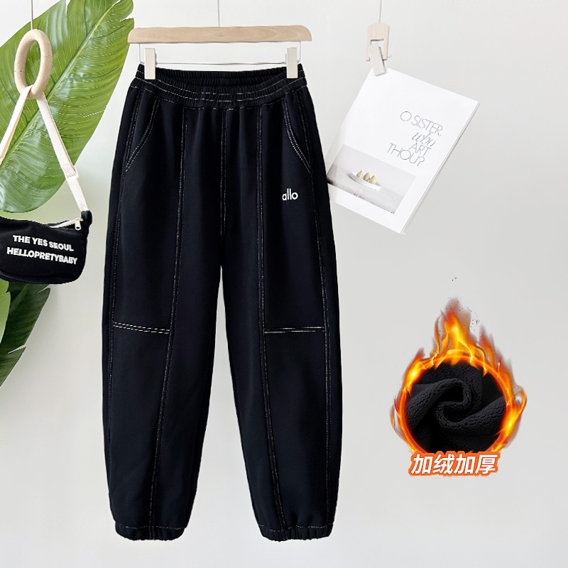 胖孩子加肥加大加绒长裤大码运动卫裤秋冬保暖男童休闲裤G4KZ1944