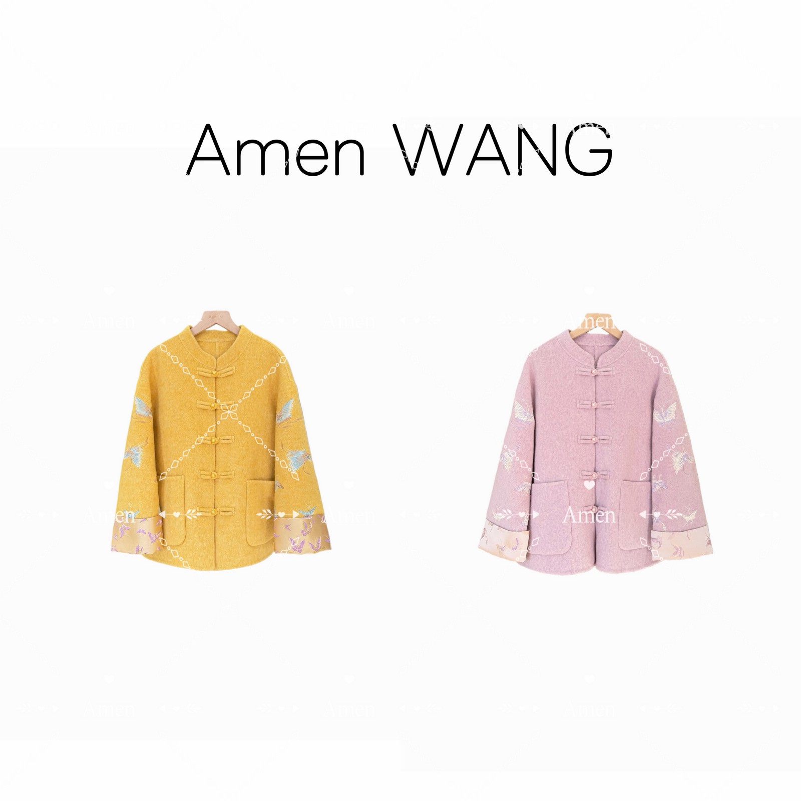 ［ 东方弥蝶 ］新中式双面羊毛刺绣国风大衣