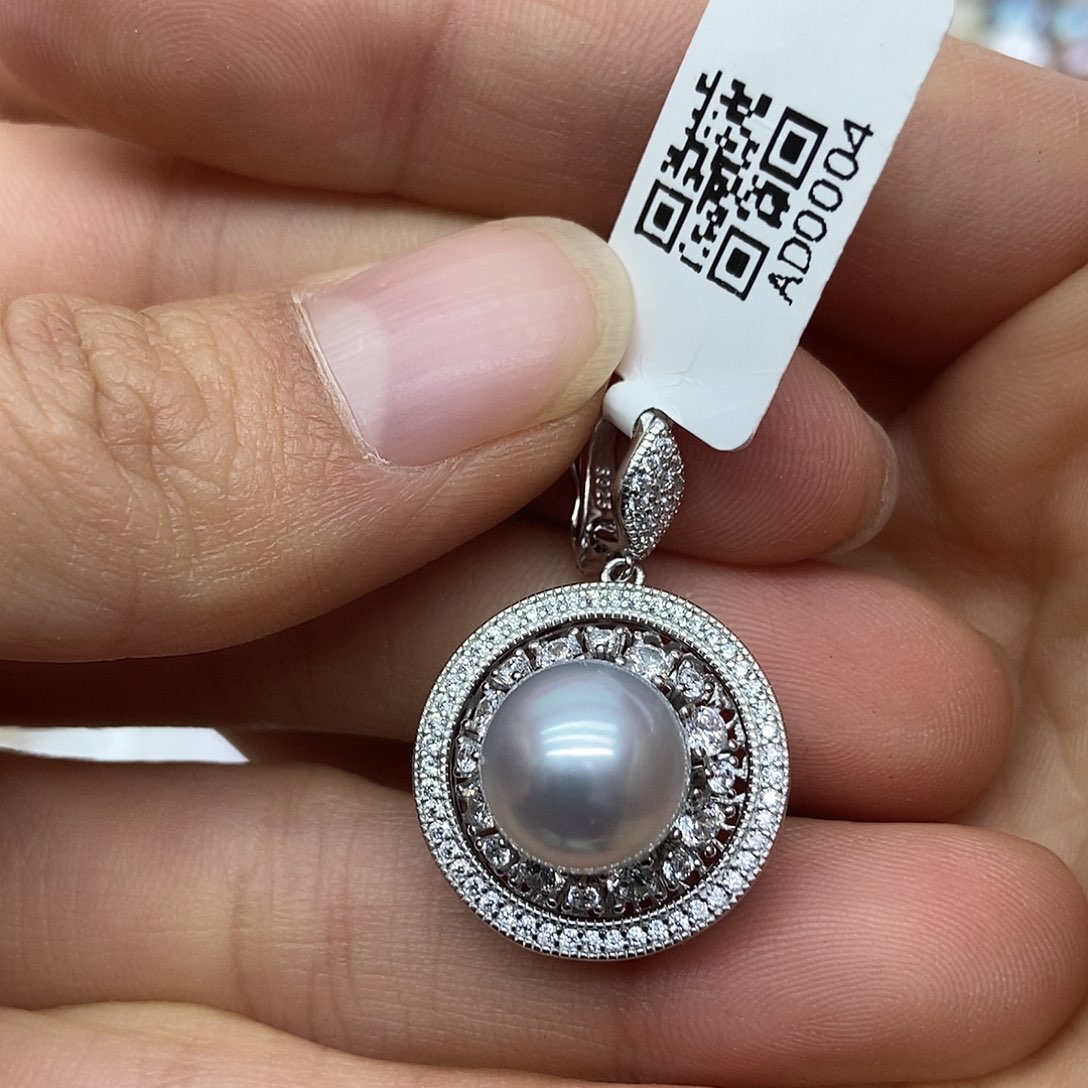 海水珍珠吊坠(不含链)银S925镶嵌@@AD0004