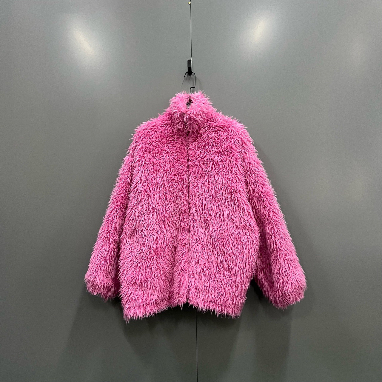未使用 Balenciaga/巴黎世家 pm 粉色泰迪大衣 32码 002038