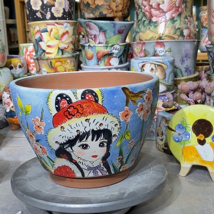 红陶景德镇艺术手绘作品