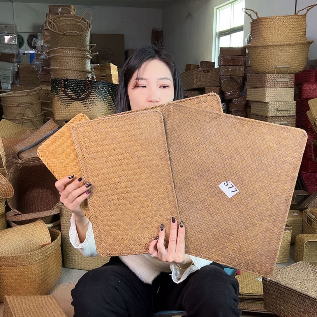 草编草编包/草编收纳盒带瑕疵
