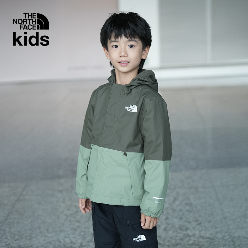 北面童装儿童Antora防水抓绒冲锋衣春秋户外TheNothFace