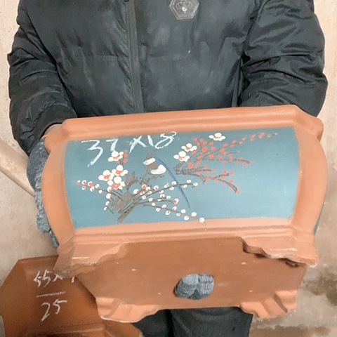 紫砂花盆手工制作