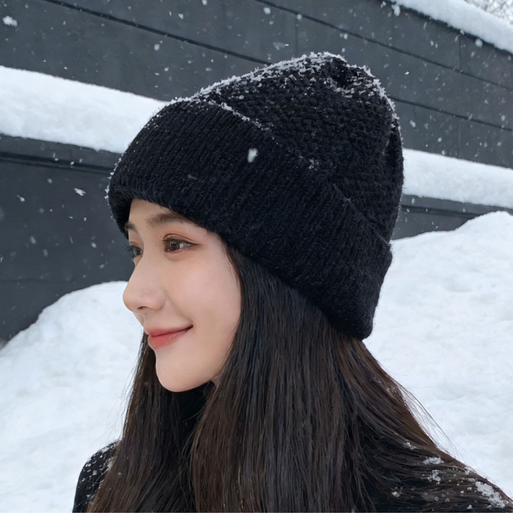 网红韩版包头针织帽秋冬百搭防寒显脸小暖针织帽子