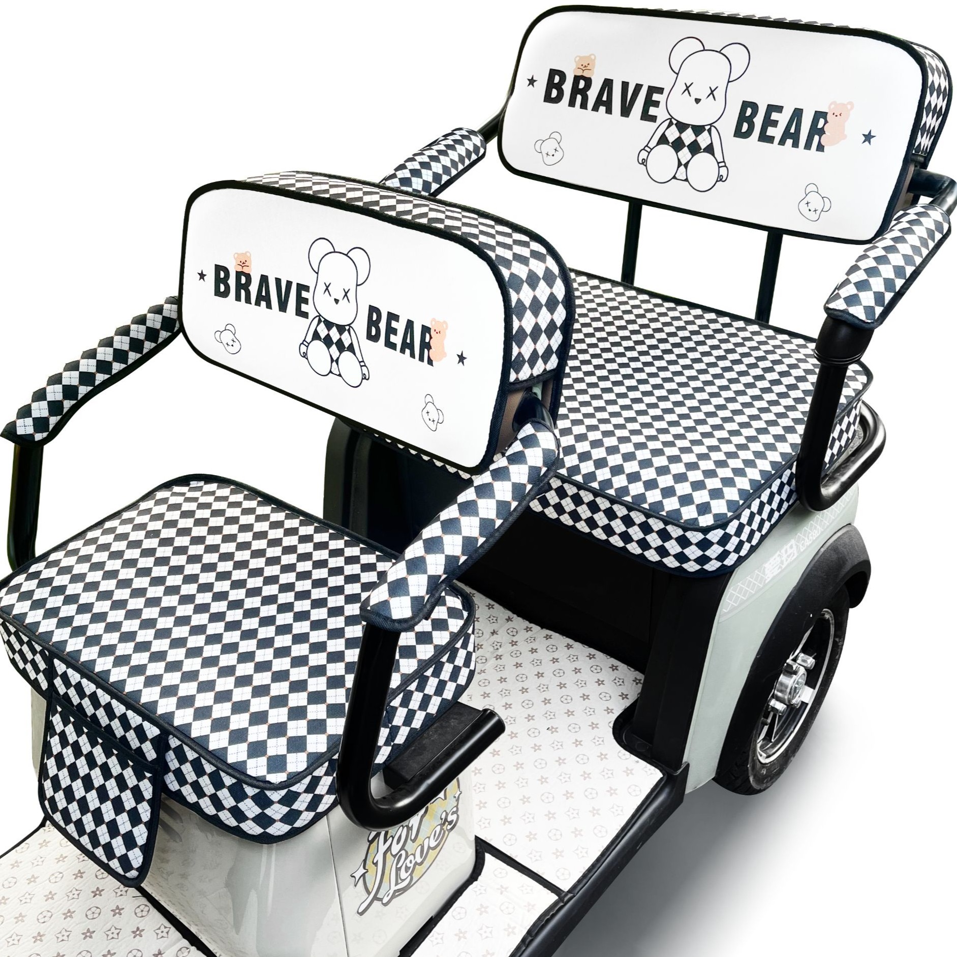 休闲三轮车爆款座套金彭爱玛定制电动三轮车坐垫套四季通用