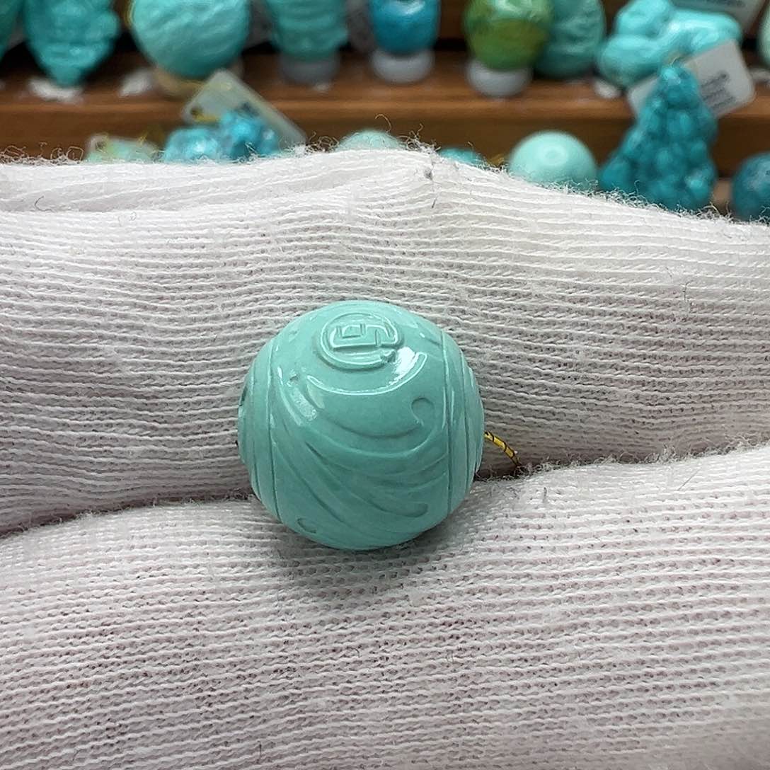 绿松石博古珠 未镶嵌