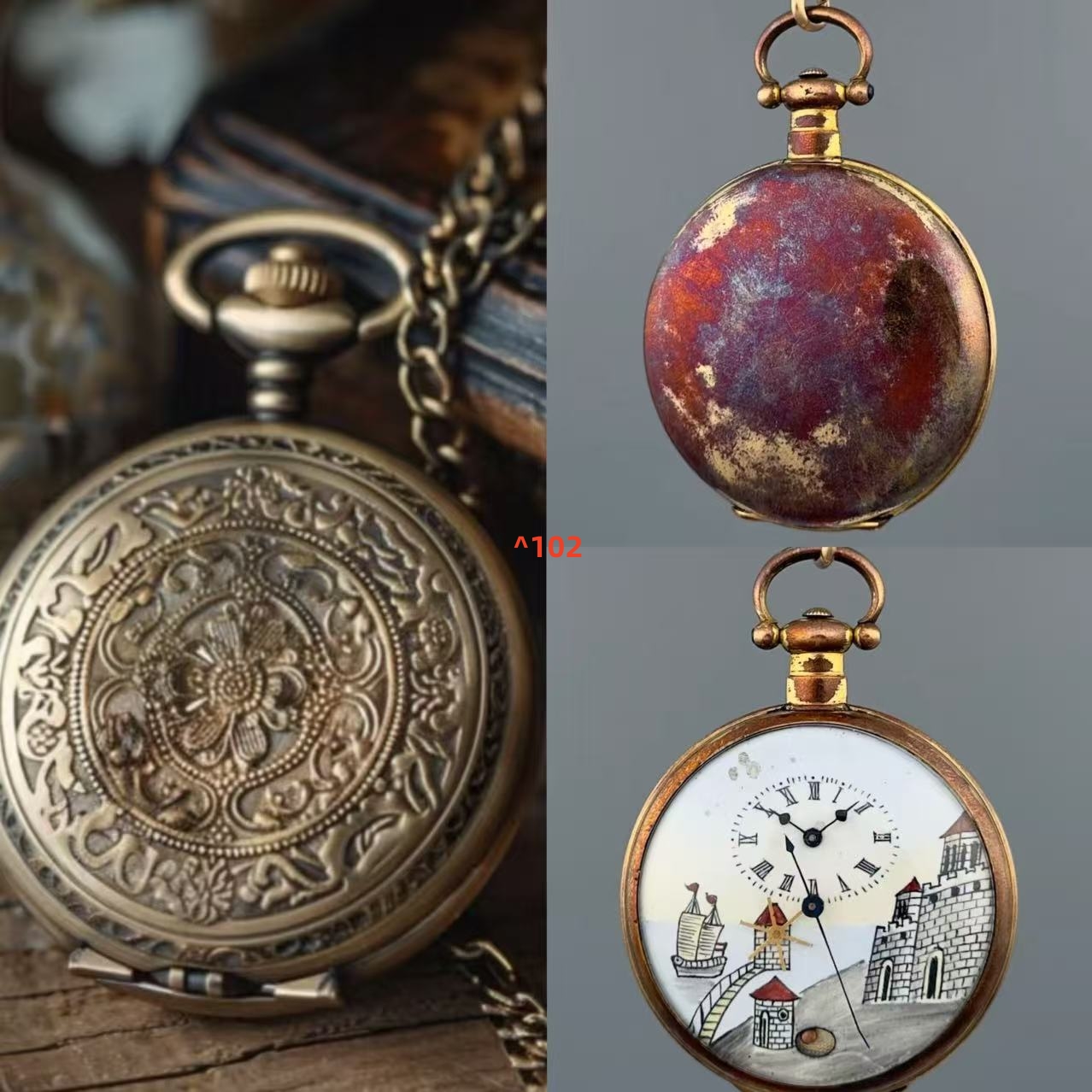 精品古典机械石英简约时尚怀表，发货以直播间展示为准025353