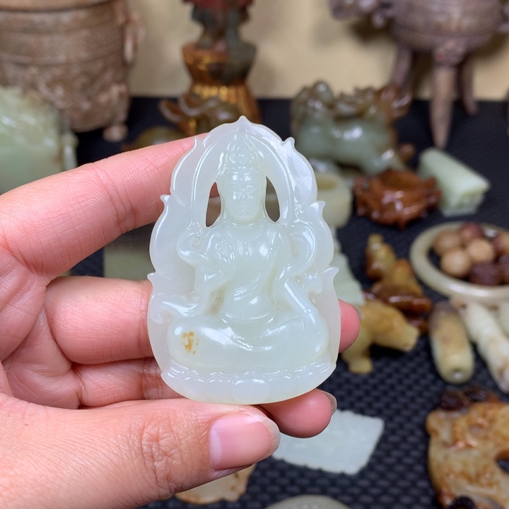 和田玉挂件未镶嵌张*平