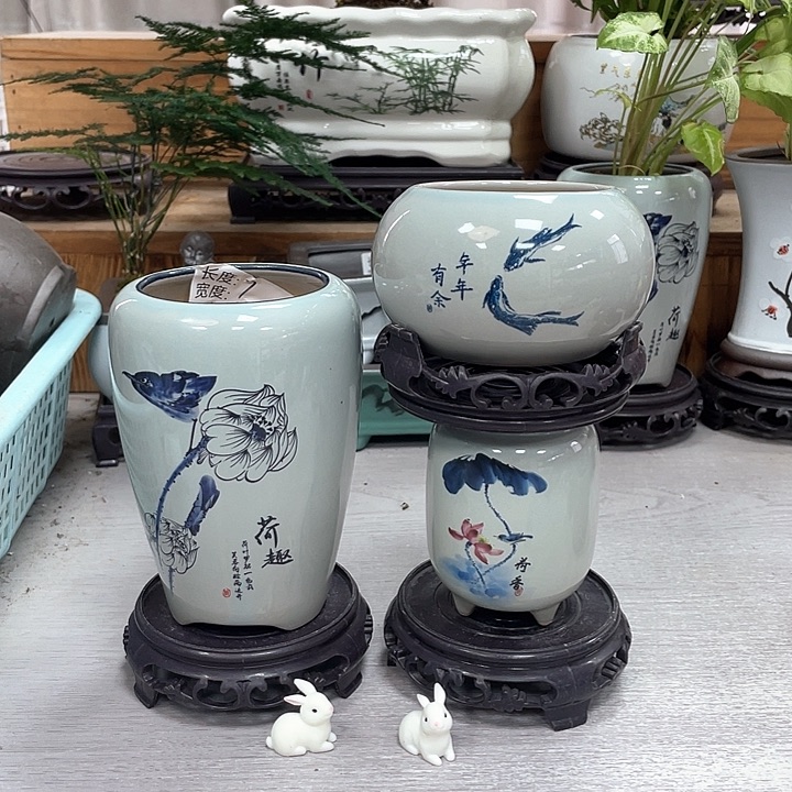 陶瓷花盆紫砂花盆套装福利