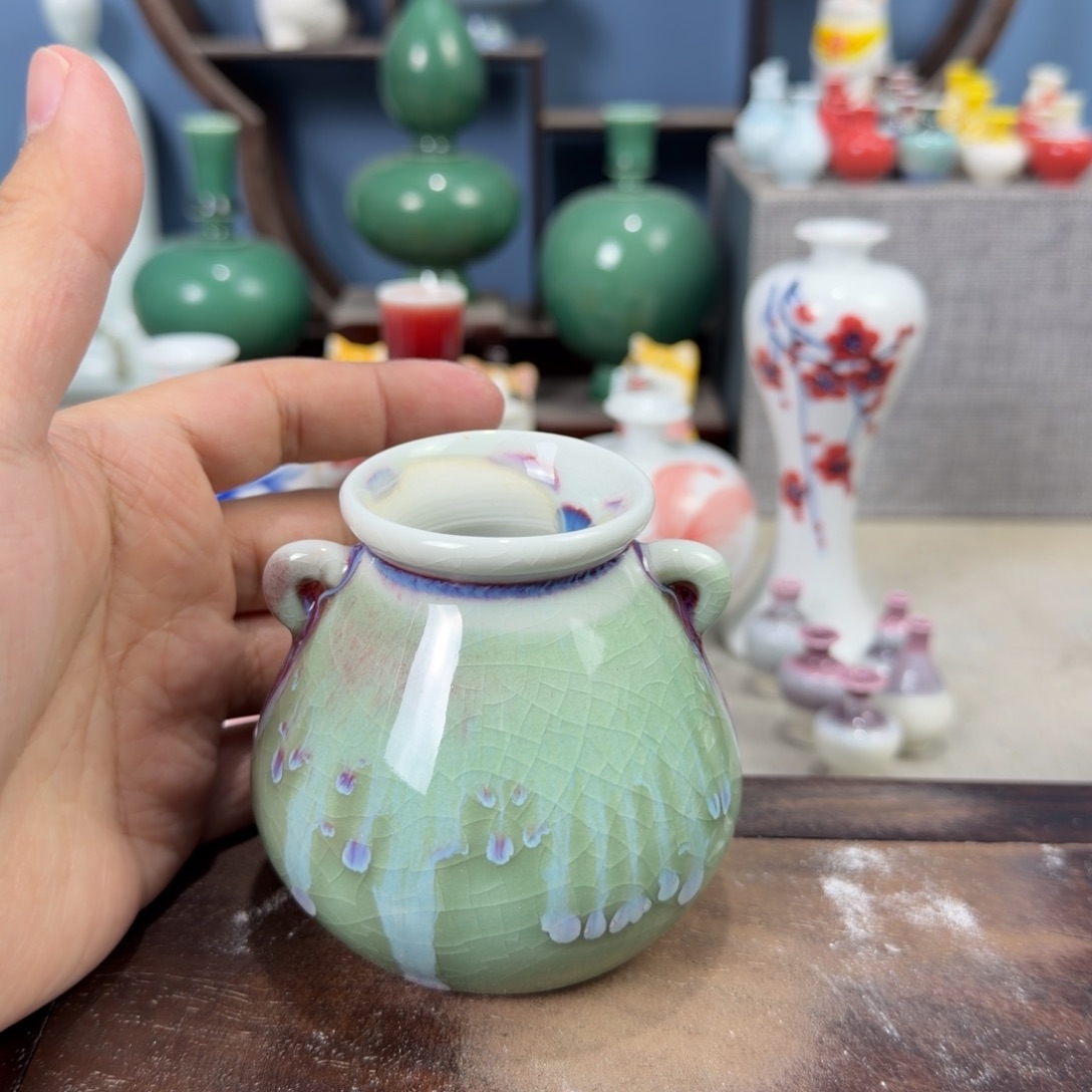 陶瓷手工小花器摆件