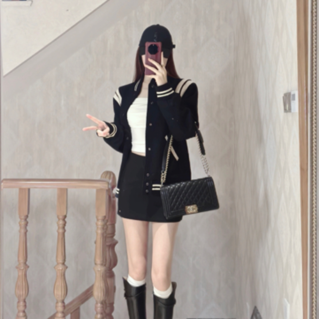 99新 YSL/圣罗兰 圣罗兰黑白棒球服 44码 11763876