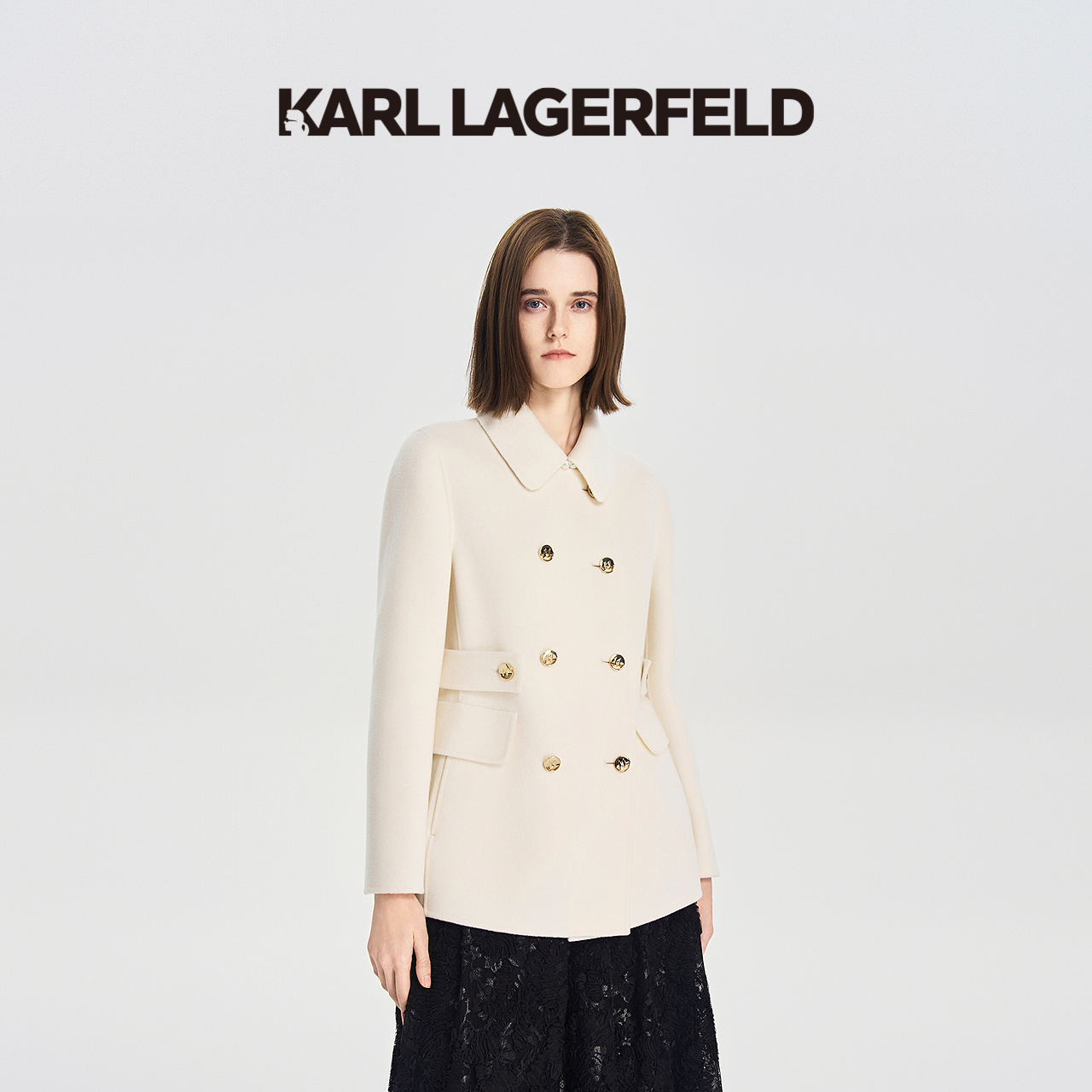 【官方】KARL LAGERFELD卡尔拉格斐2025秋季新款风衣老佛爷M27E2933