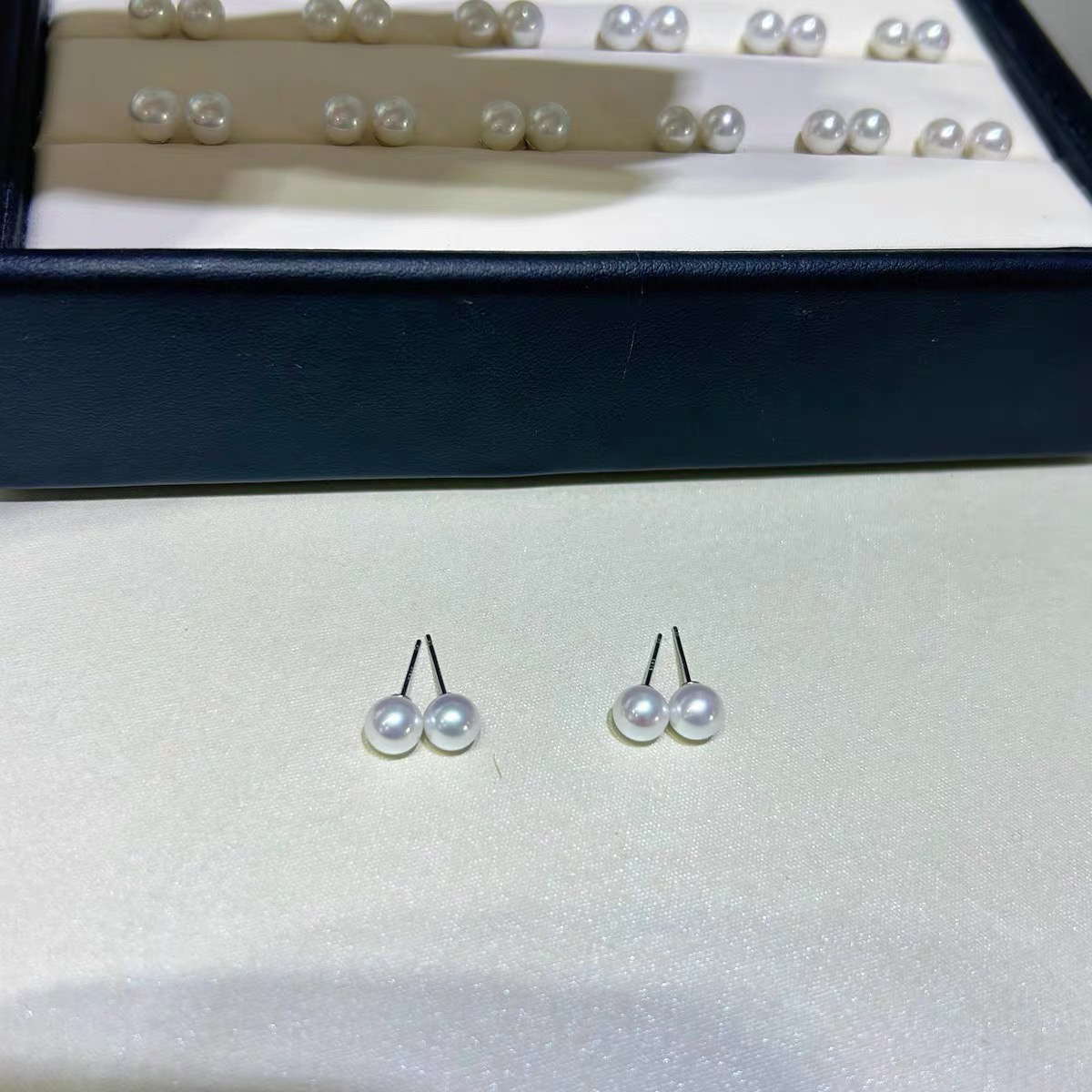 许妍同款6-7正圆极光925银耳钉