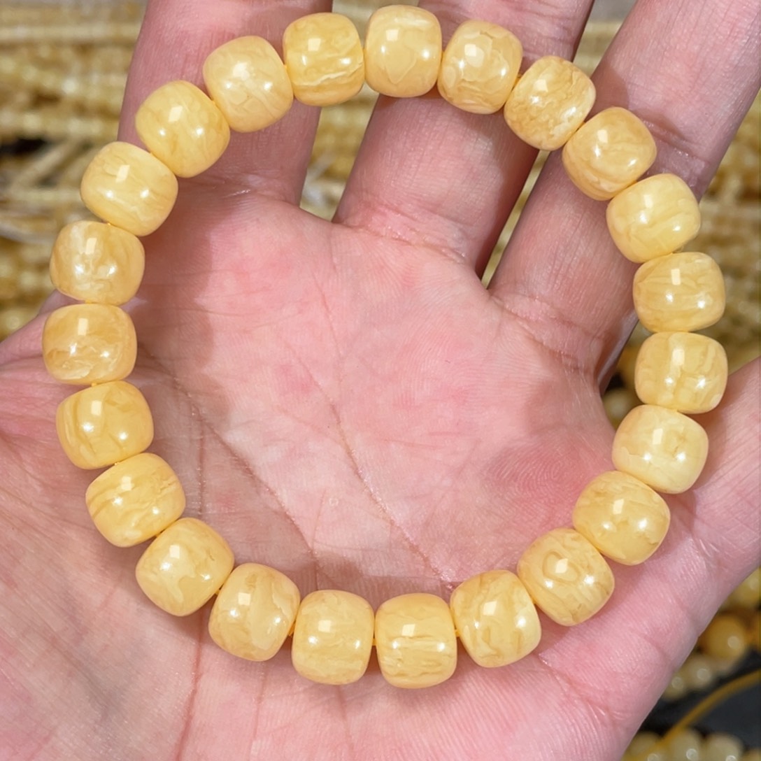 蜜蜡裸石未镶嵌蜜蜡手串10mm