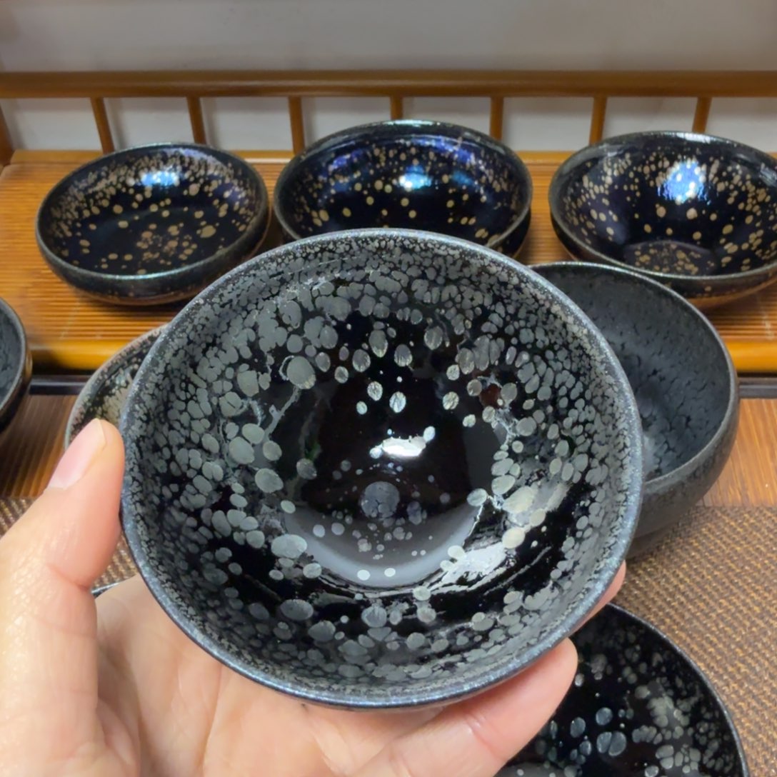 茶盏诡***班建盏手工制作主人杯茶杯