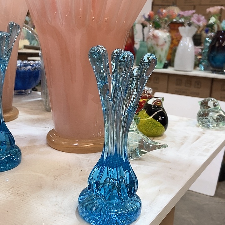 琉璃琉璃花瓶高19口3