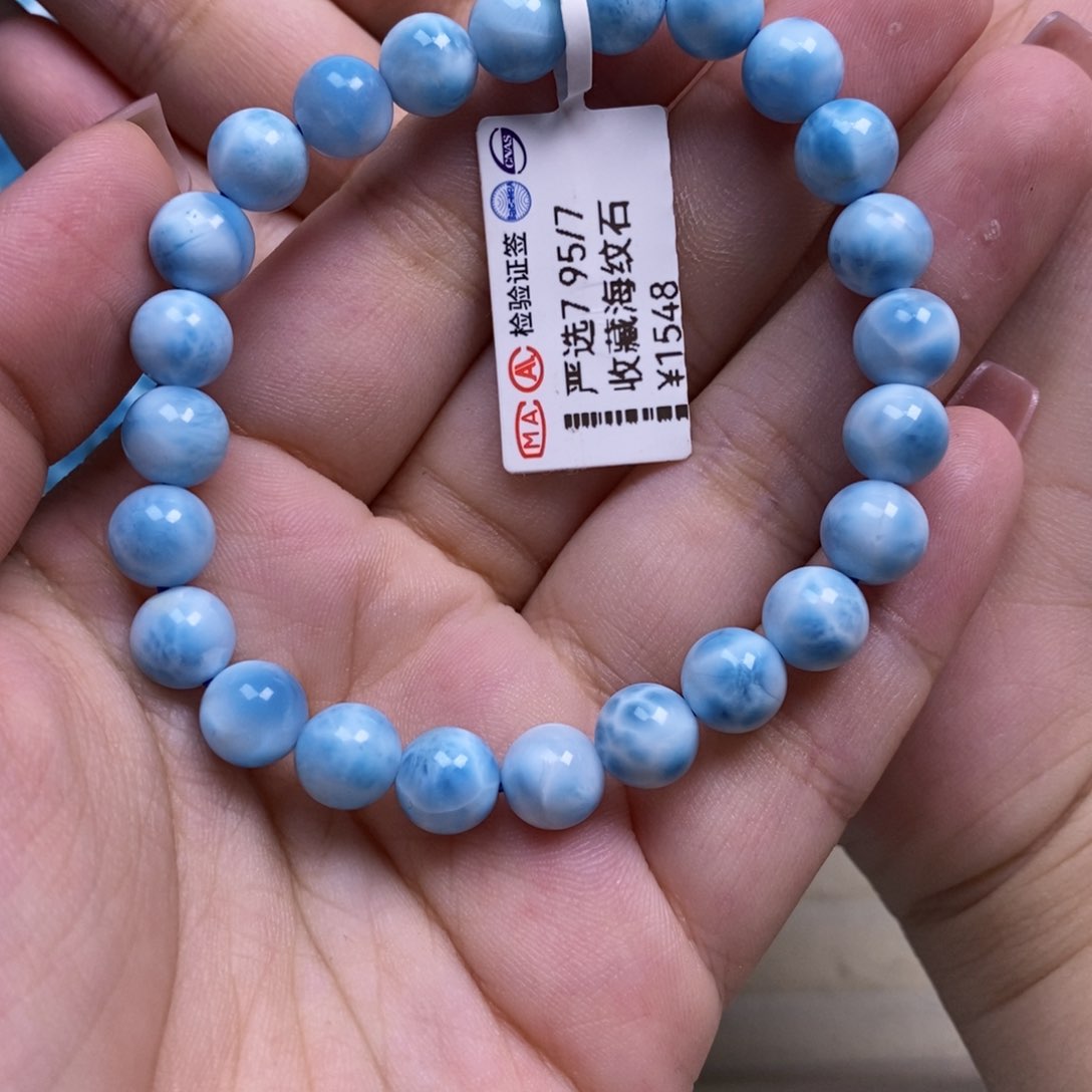 针钠钙石（海纹石）未镶嵌手串