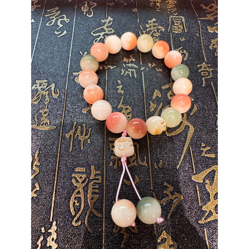 非金属玻璃手链 时尚天然粉百搭小熊/小猪/小动物精美卡通风白色