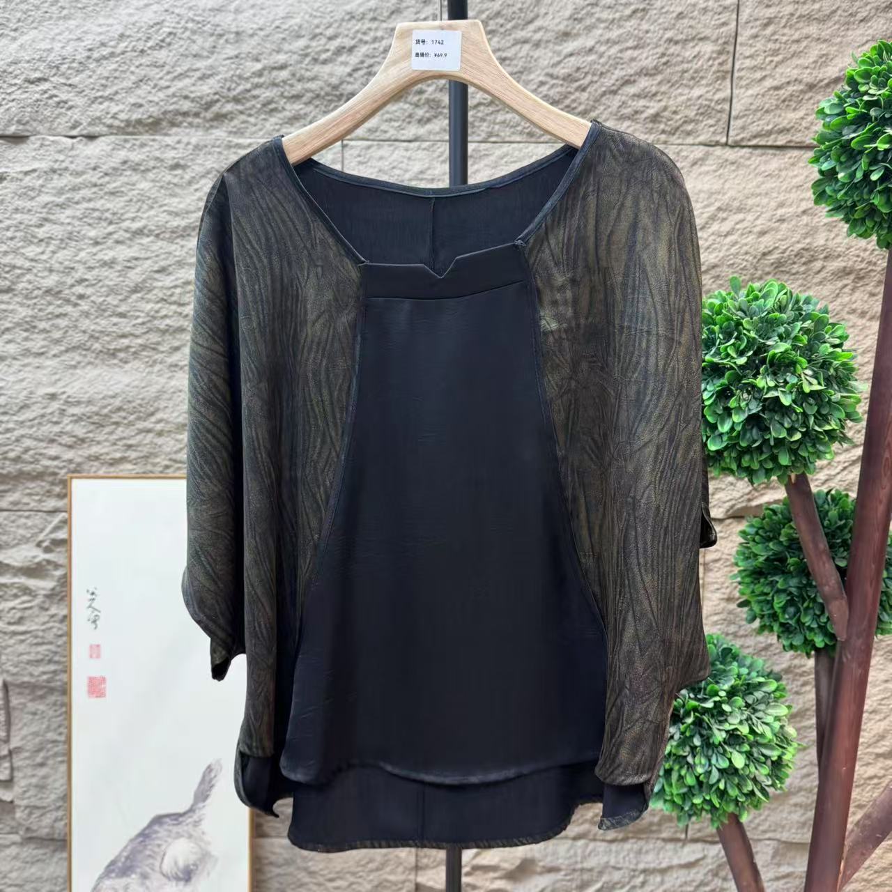 13747正肩T恤气质上档次时尚春夏简约遮肉