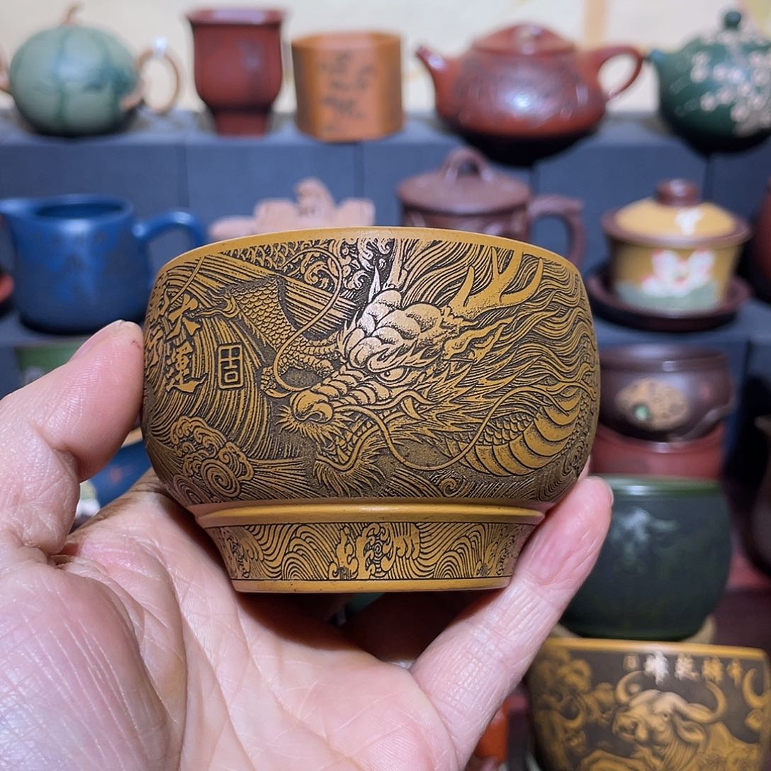 原矿紫砂手工主人杯 