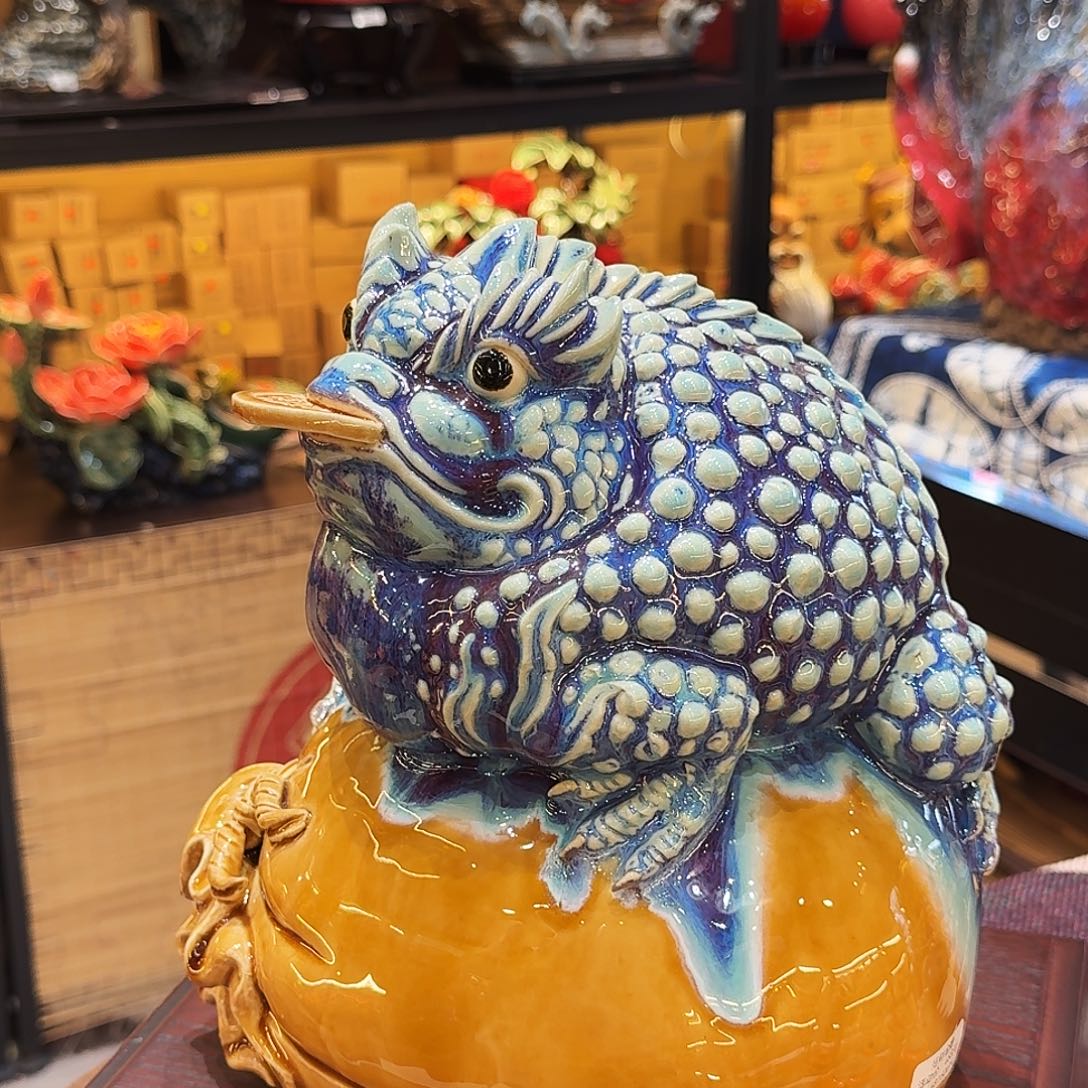 陶瓷金蟾精品高货27高度