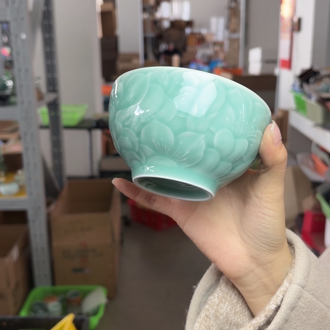 龙泉云间青瓷小米茶器