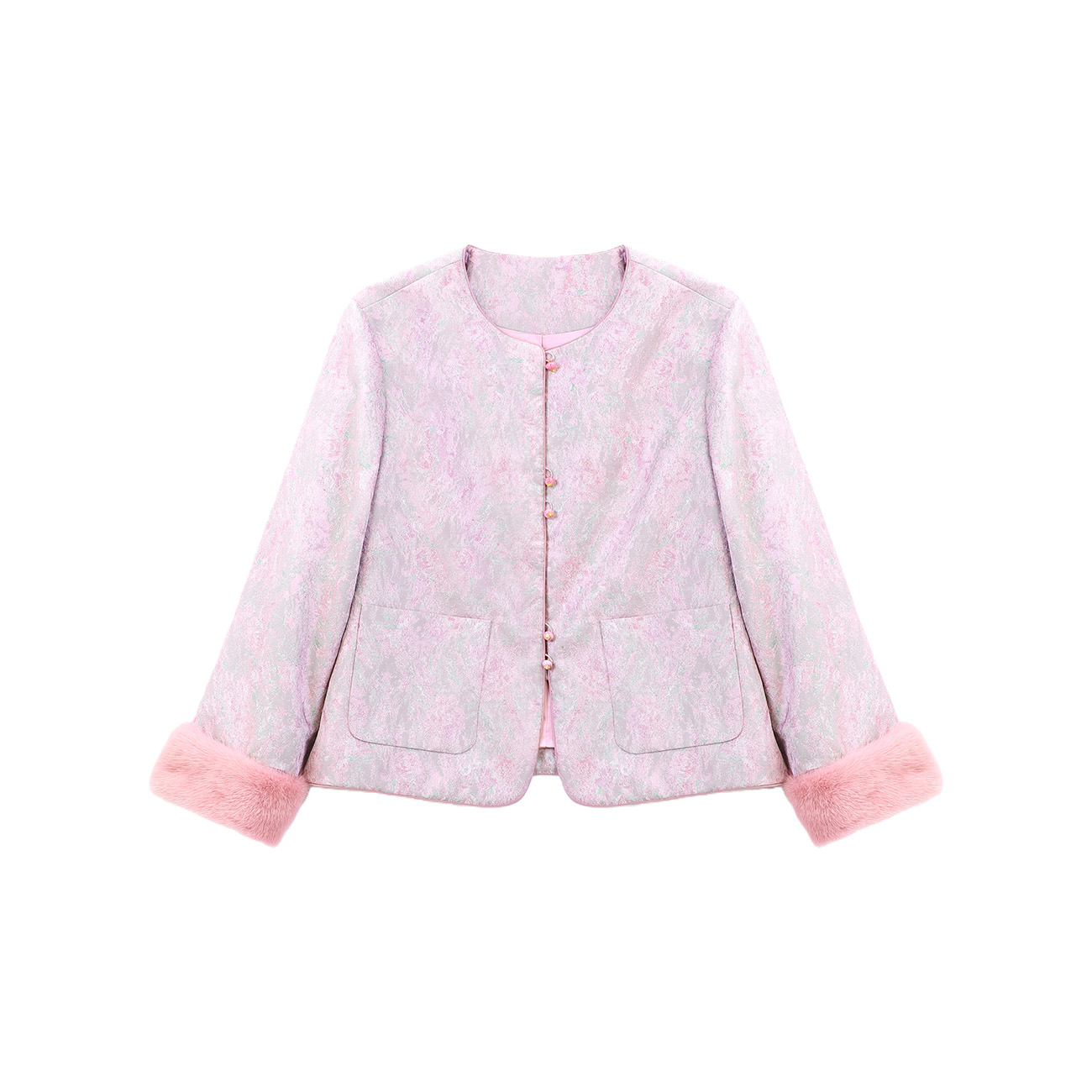 【婷婷专属】粉绿晕染棉服  28171