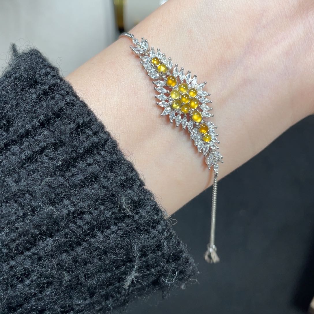 翡翠手链银S925镶嵌用****84369