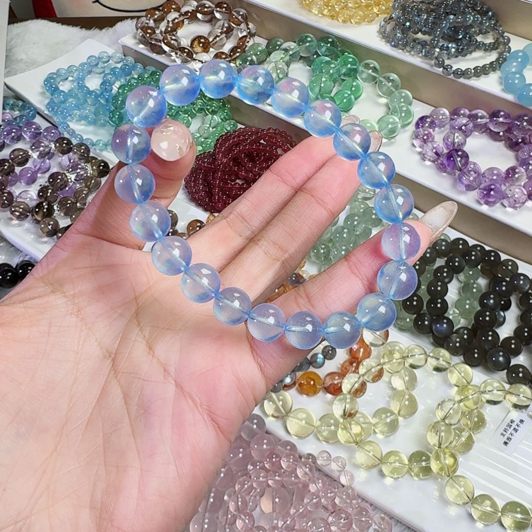 水晶手链未镶嵌孙****中海蓝宝9