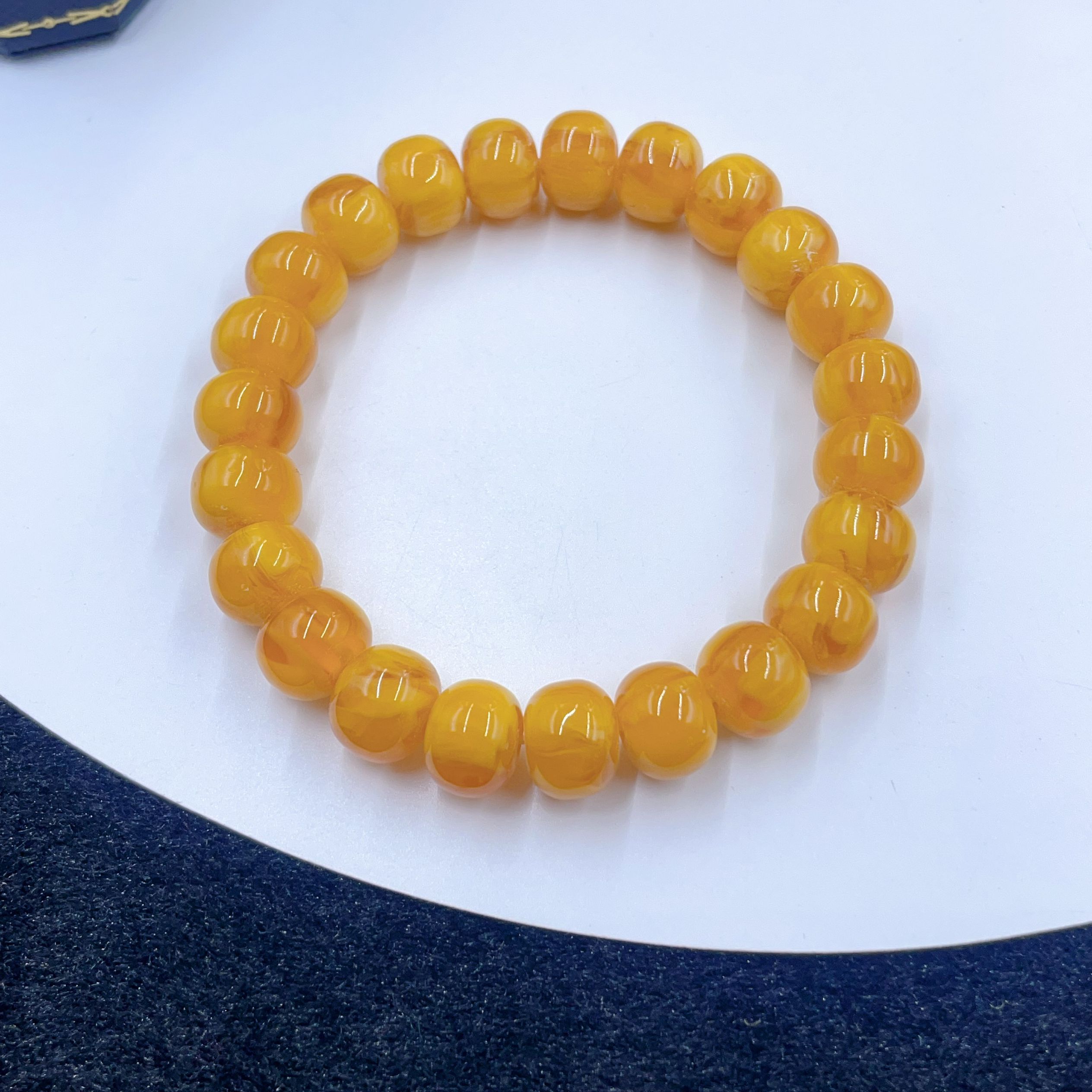 4458  米黄色珠珠手串多样性发货