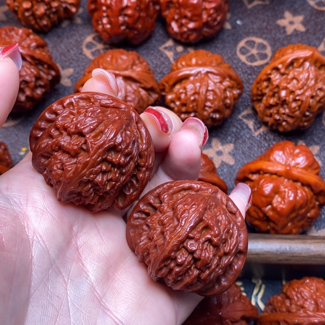 吊坠文玩核桃白狮子9