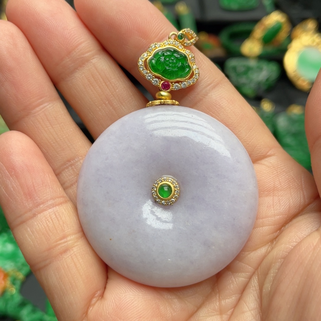 翡翠银S925镶嵌颈饰