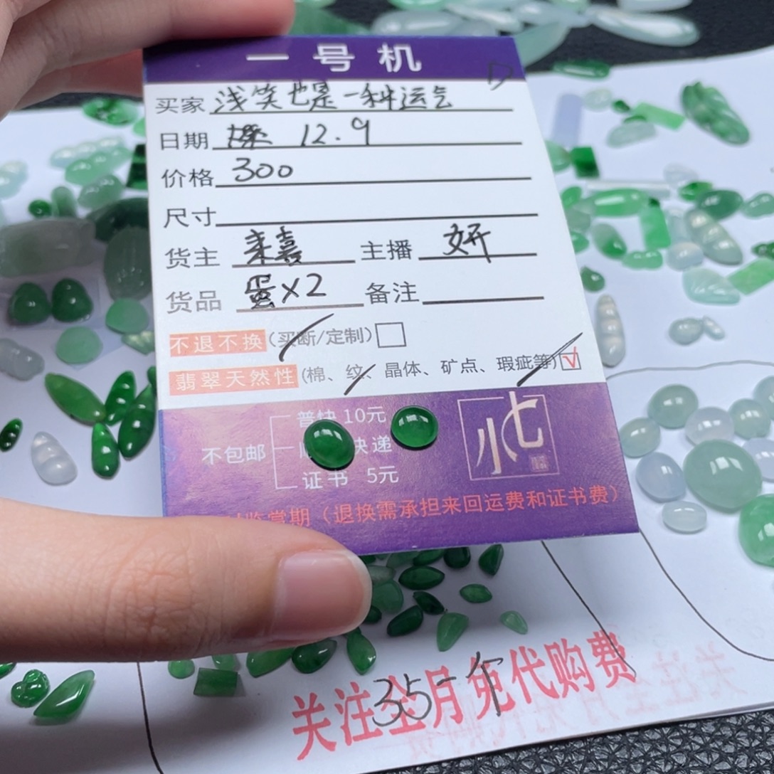 浅***气翡翠未镶嵌颈饰翡翠