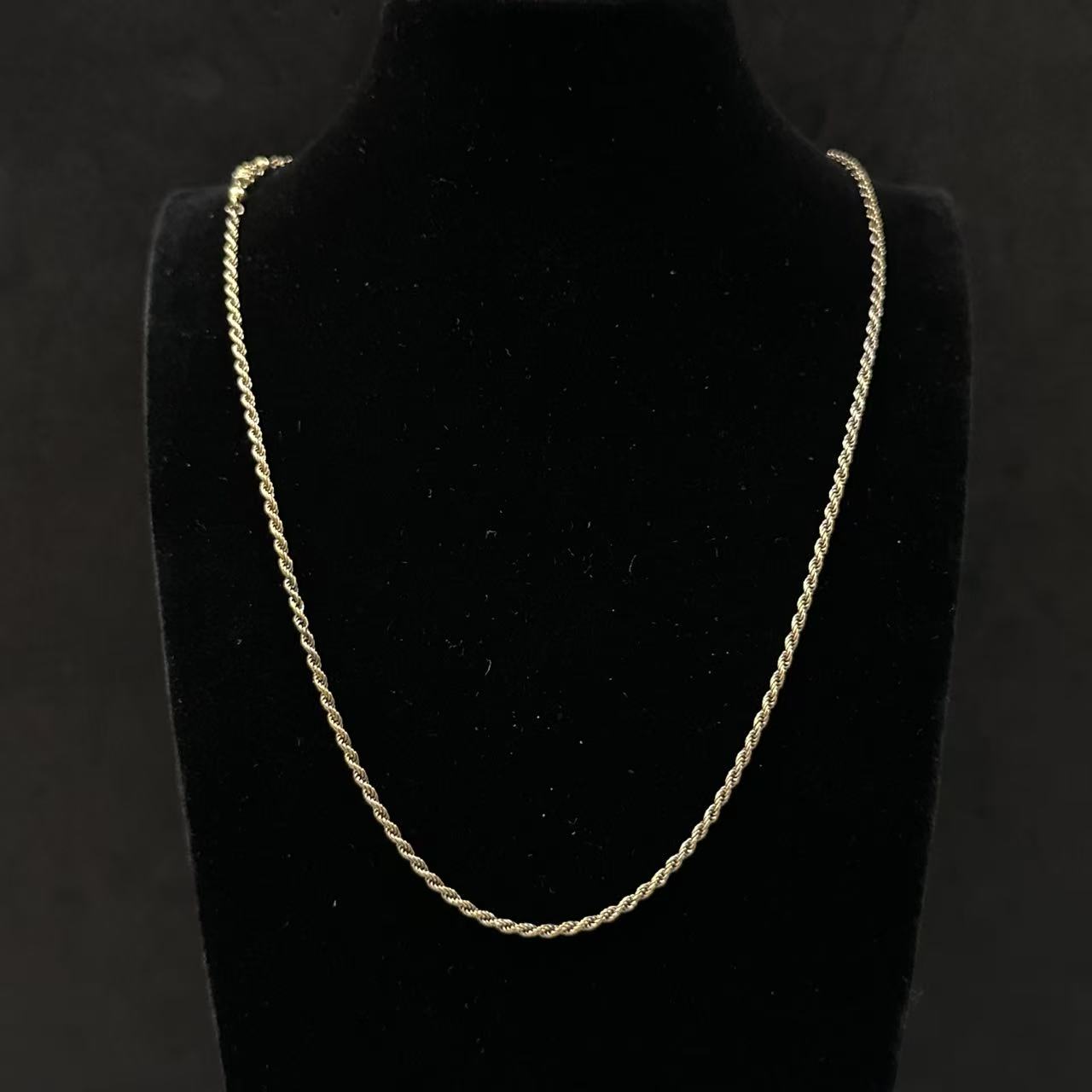【足金999麻绳项链】黑金项链#精品5G工艺#时尚百搭小众精致