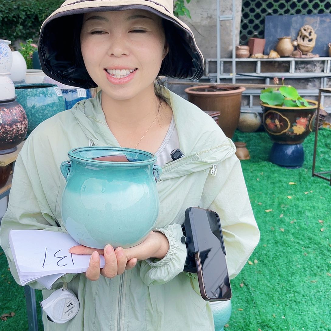 紫砂花盆王嫂花盆直播0524-131高14口14