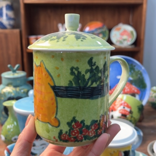 炉景德镇釉下手绘陶瓷 