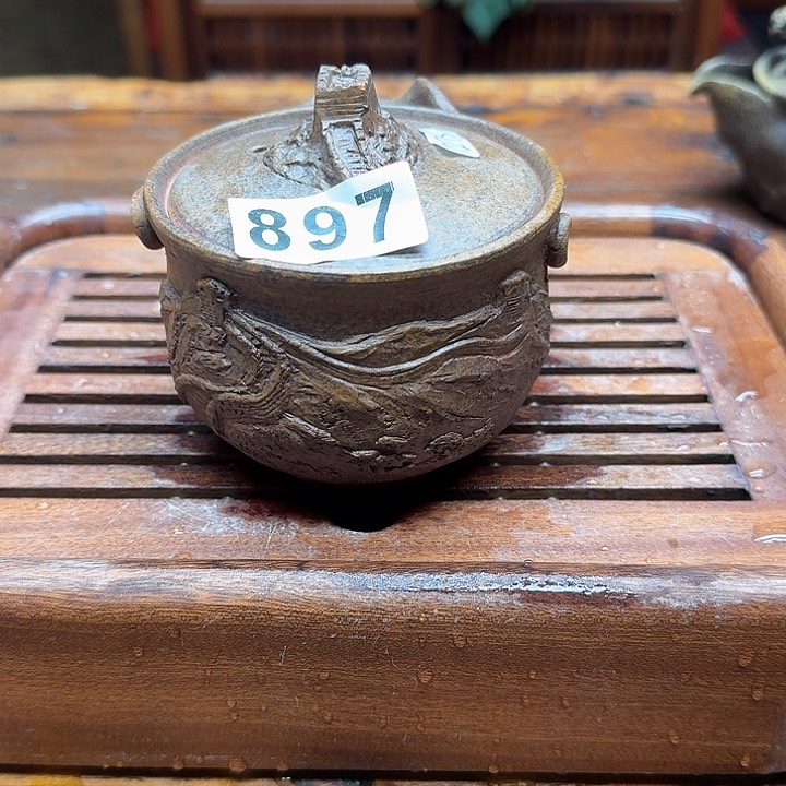 纯手工制作粗陶茶具