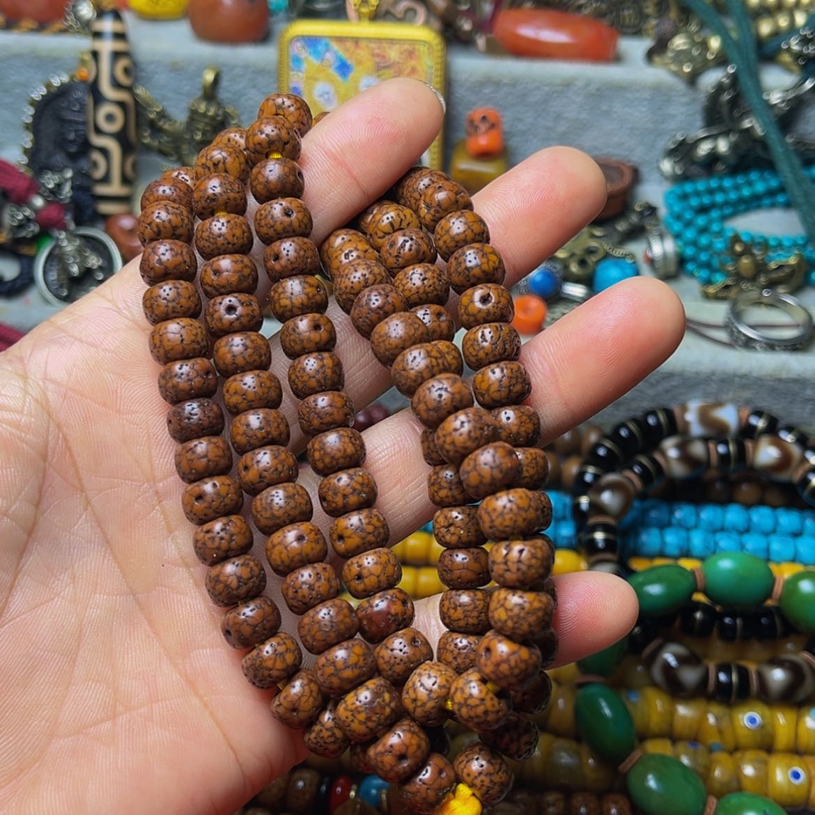 【闪购商品】颈饰玻璃普提手串/普提108