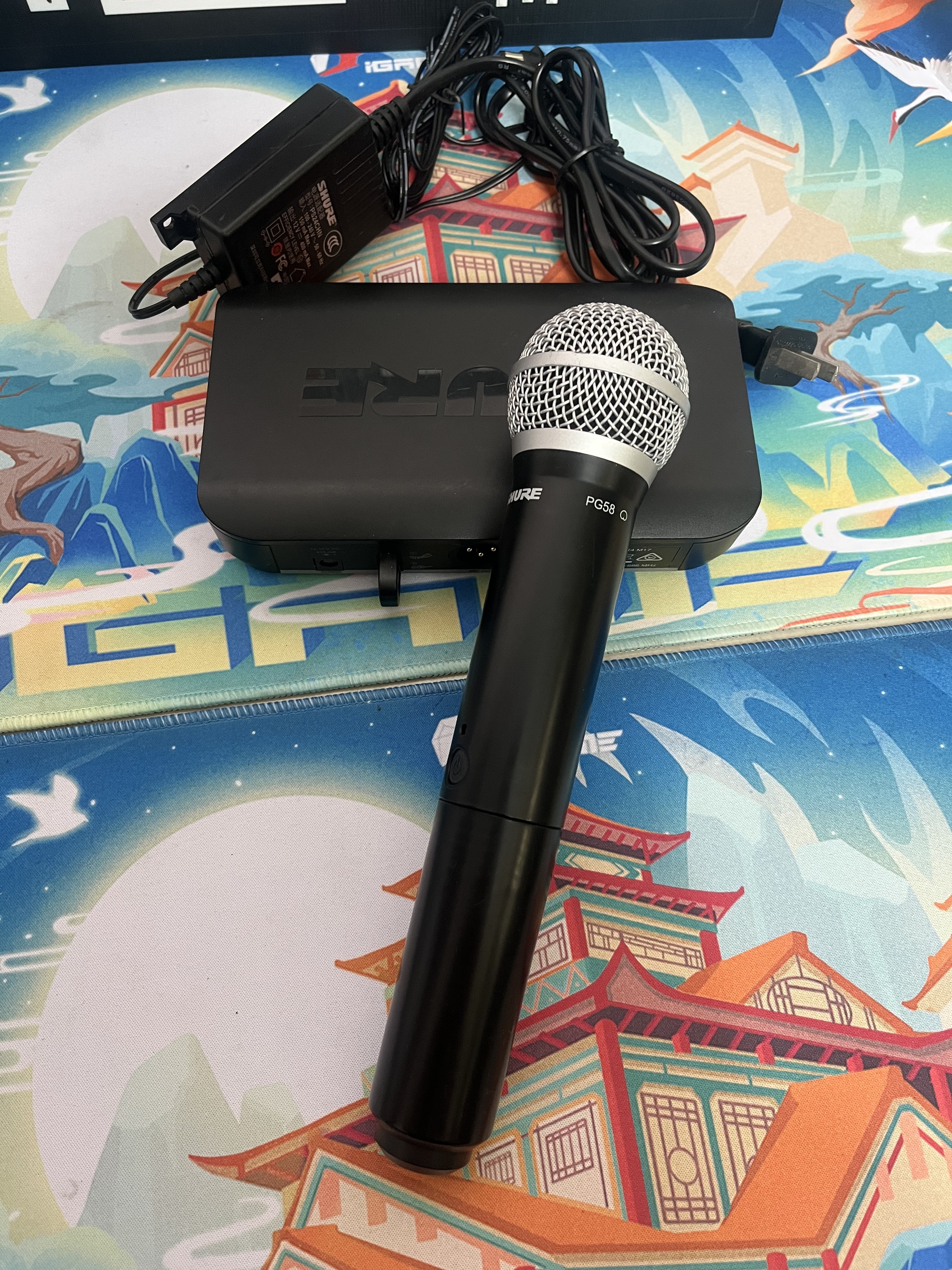 9新 Shure/舒尔 二手舒尔pg58.无线动圈麦一拖一，顺丰包邮