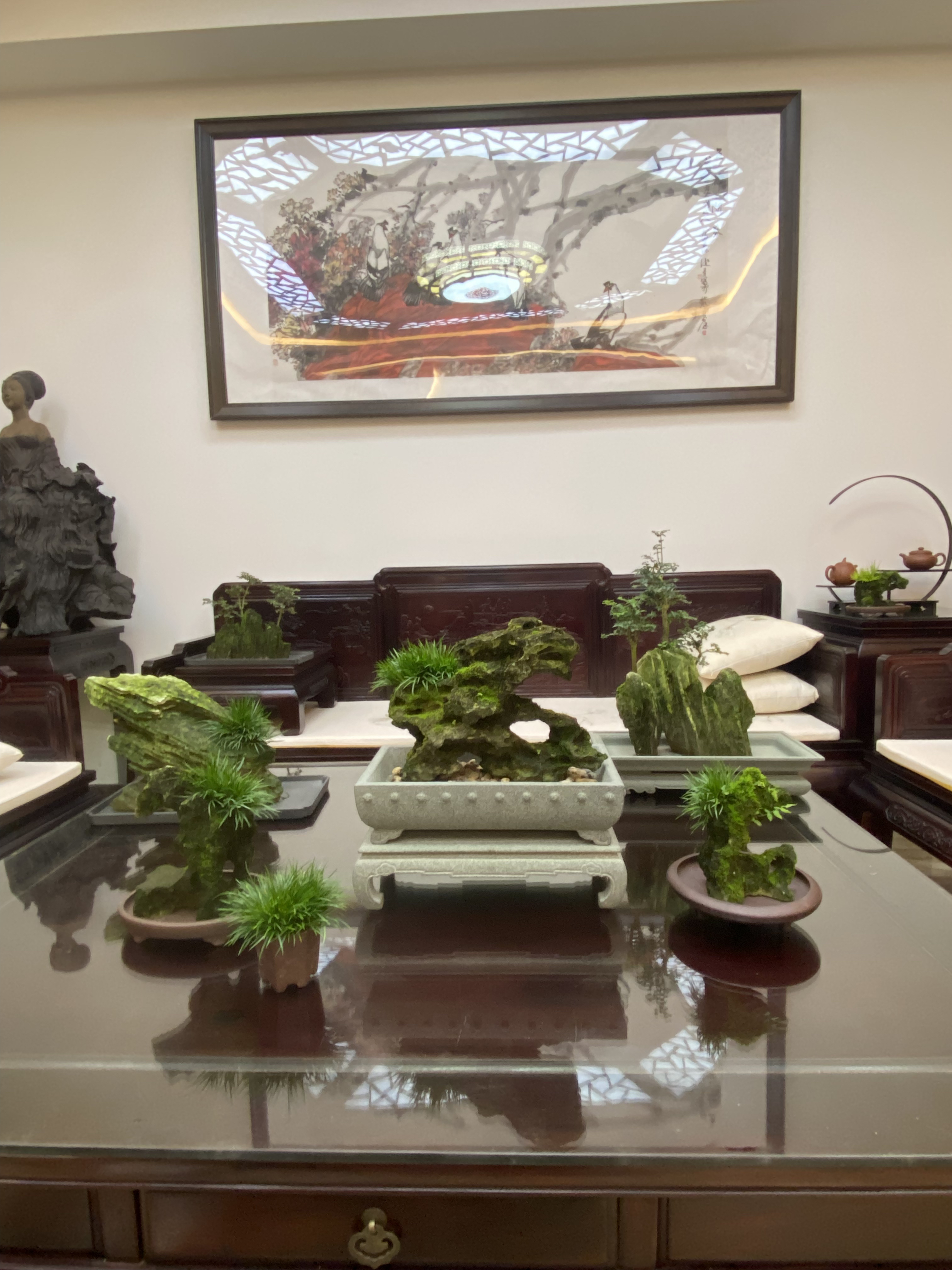 ［意阔］全手工雕刻台湾吴定石附石菖蒲孤品