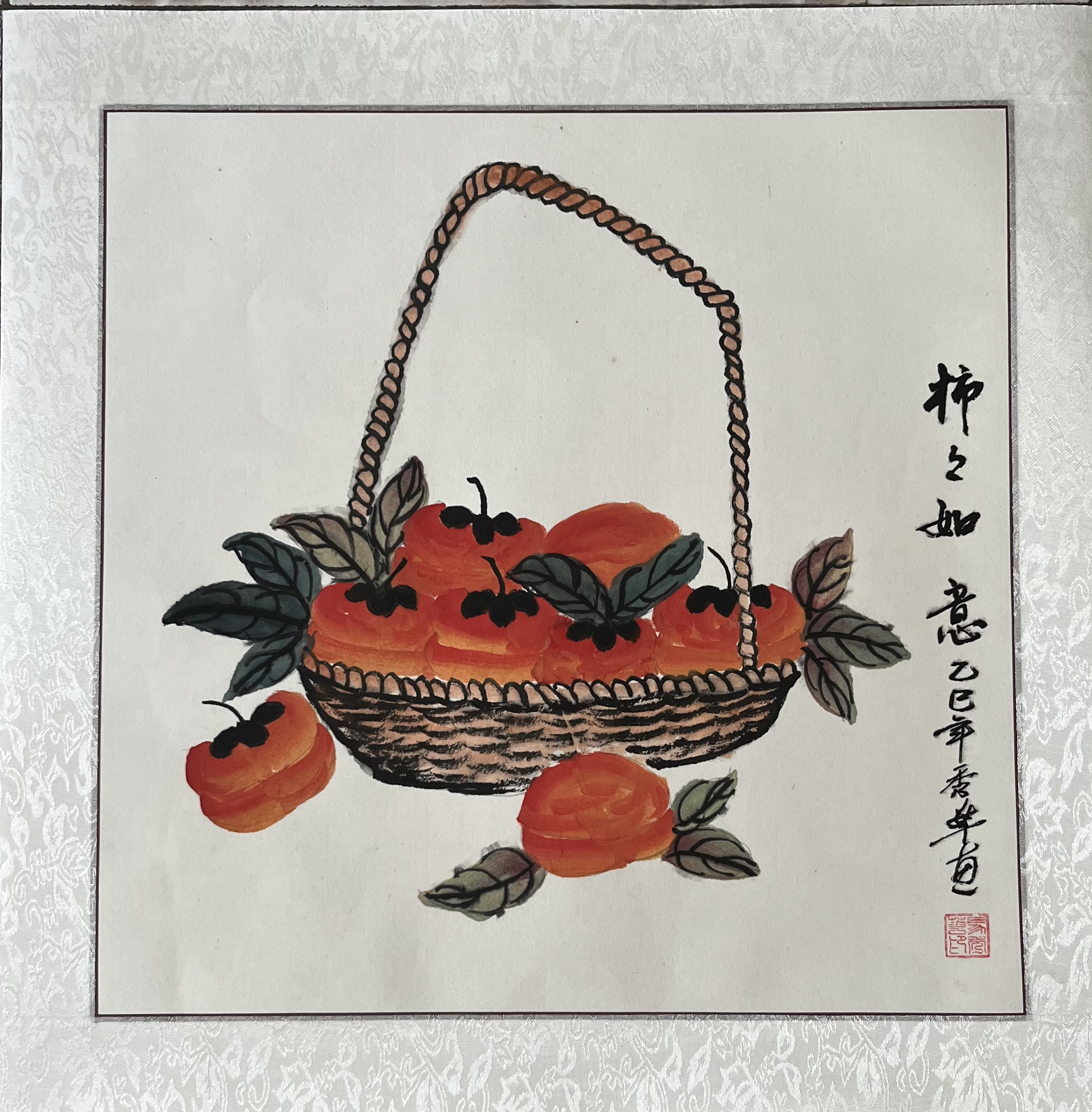 50 X 50柿柿如意国画图