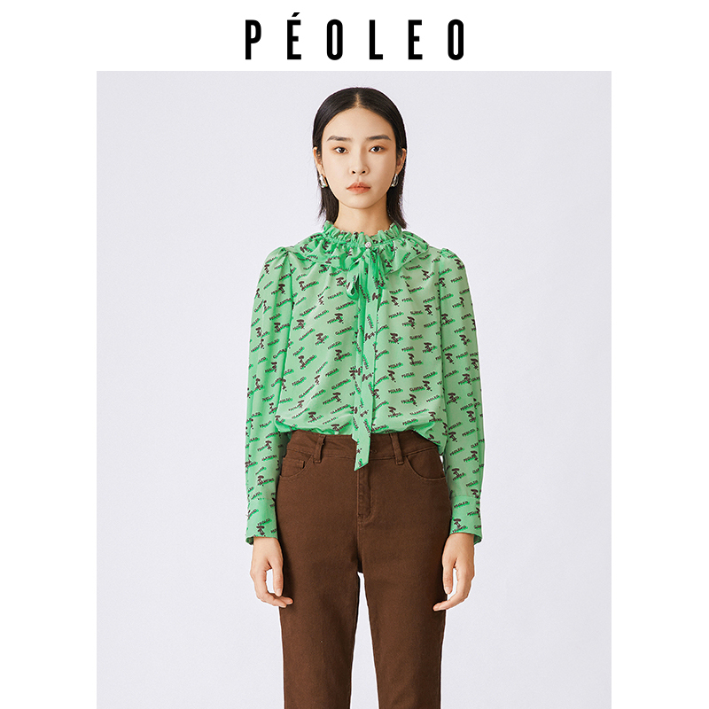 【小余专属】PM1209081休闲上衣长袖短款时尚女士春季春夏连帽印花