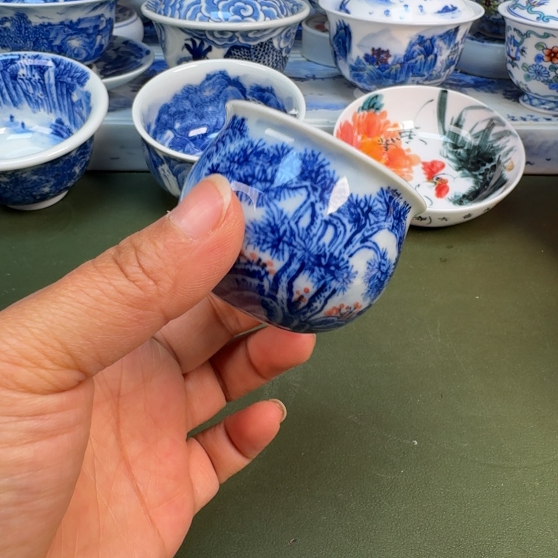 陶景德镇纯手绘茶具圆圆264